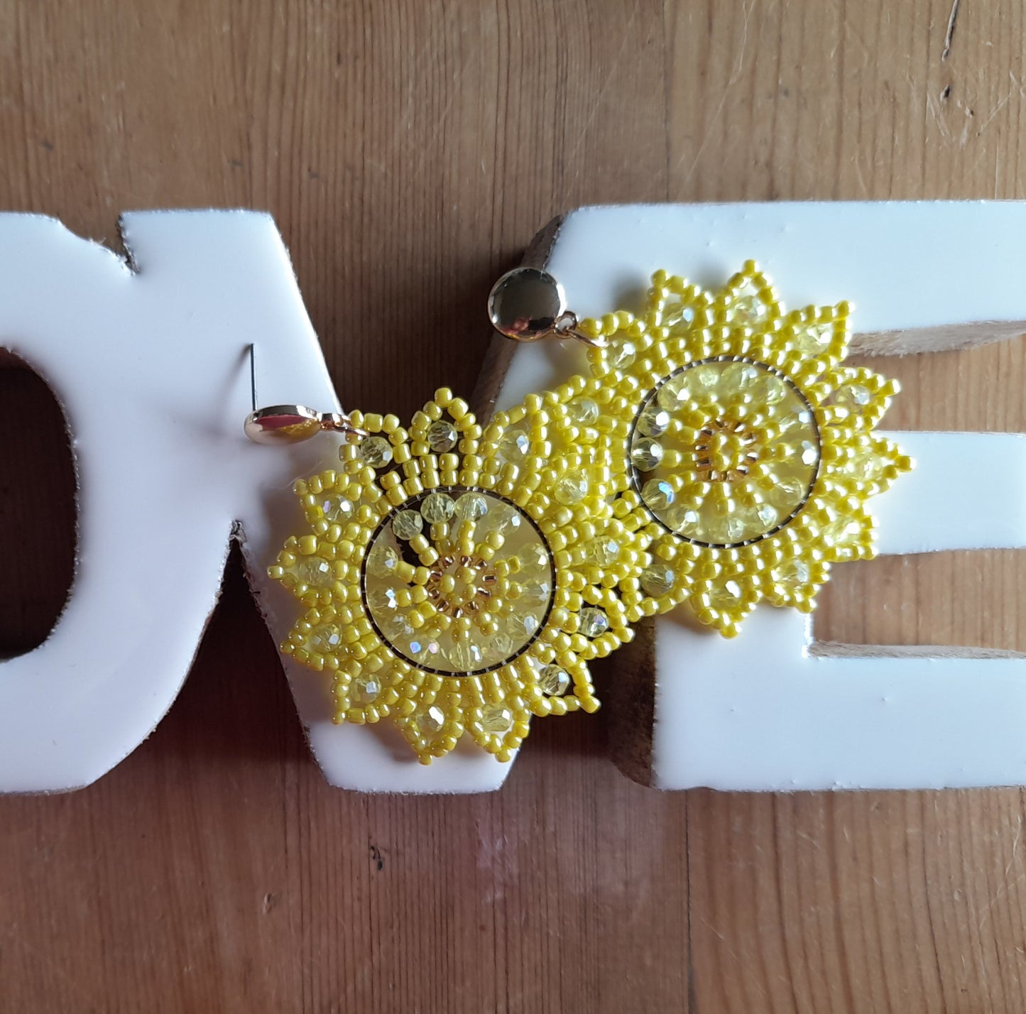 Boucle d’oreille tournesol
