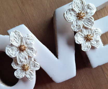 Boucle d’oreille fleurs